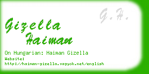gizella haiman business card